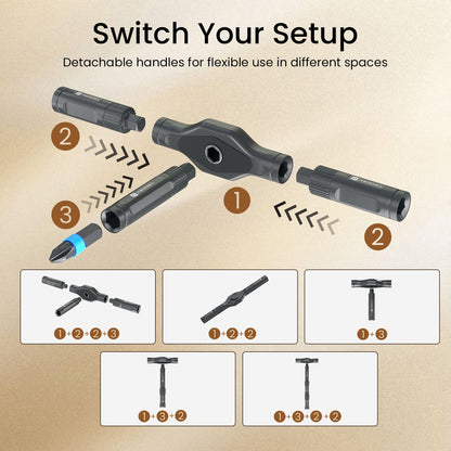 Portronics POR-3489 Bit Box Prime, 24-in-1 T-Handle Screwdriver Set
