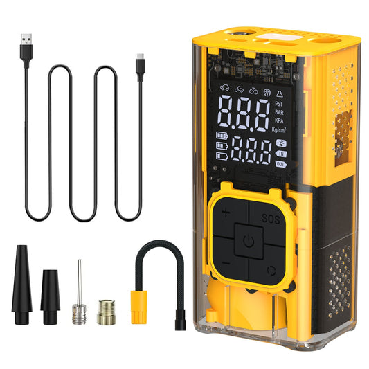 Portronics POR-3396 Vayu 3T Portable Tyre Inflator – 150 PSI, Rechargeable, Auto Shut-Off