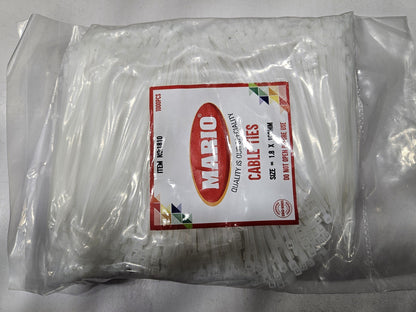 Mario 1.8x100mm Cable Tie White (Pack of 100)