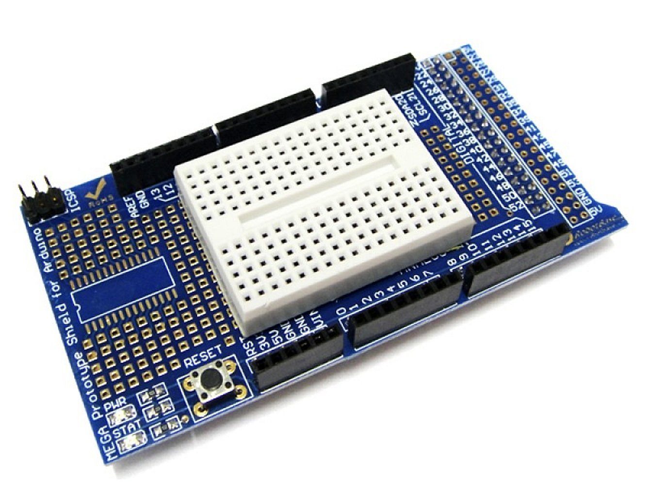 Prototype Shield V3.0 For Arduino Mega with breadboard