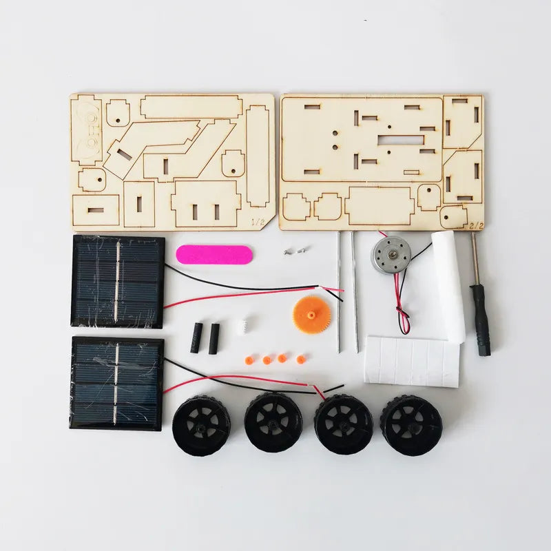 DIY Handmade Lunar Exploration Vehicle Solar Toy Car Physical Model Scientific Experiment Kit