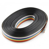 Rainbow 10 Core Color Flat Ribbon Copper Wire Cable - 1  Meter
