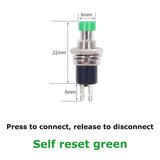 PBS 110 Green Panel Mount Momentary Reset Push Button Switch (1 Pc)