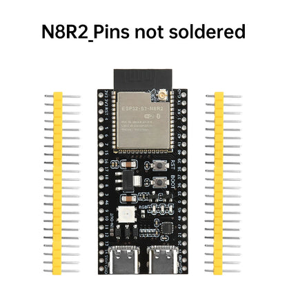 ESP32-S3-N8R2 Development Board with WiFi, Bluetooth 5.0, Dual Type C, IPX External Antenna