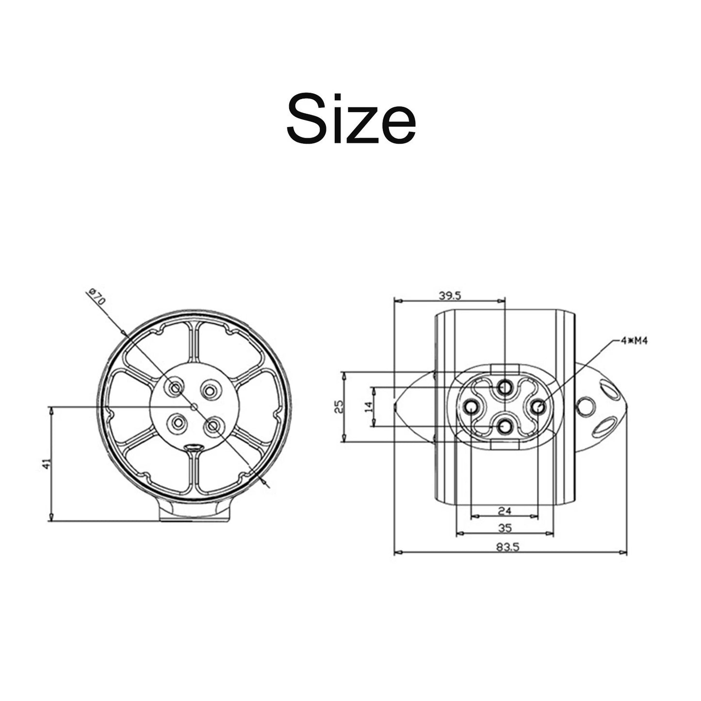 Underwater Thruster Propeller for RC Ship Boat 600KV Brushless Motor Pair (CW+CCW)