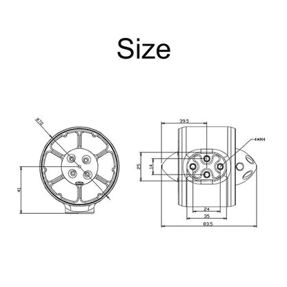 Underwater Thruster Propeller for RC Ship Boat 600KV Brushless Motor Pair (CW+CCW)