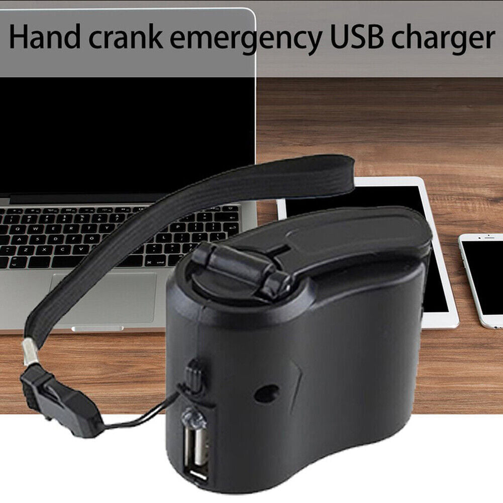Hand Crank DC Power Generator USB Output Dynamo