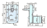 10 RPM 12V DC GEAR BOX MOTOR 40kg TORQUE