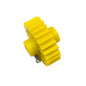 15 Teeth 25mm Plastic Spur Gear 6mm Shaft (Yellow)