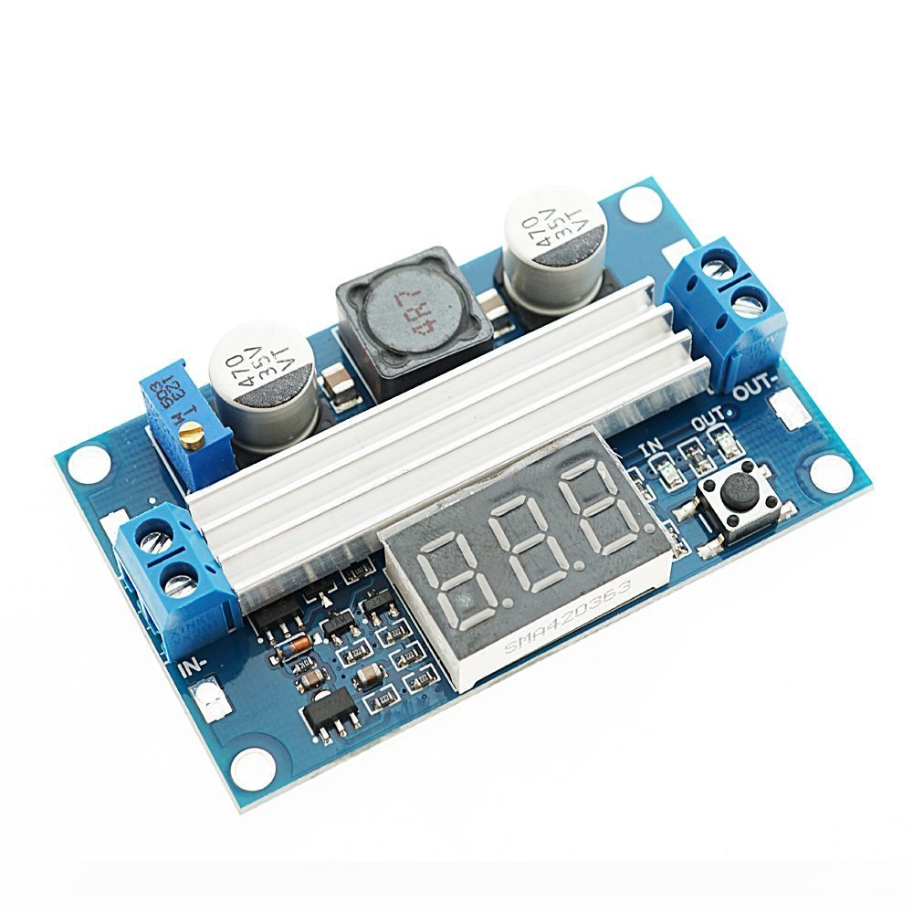 LTC1871 DC-DC High Power Adjustable Step-up Module 100W with Digital Voltmeter