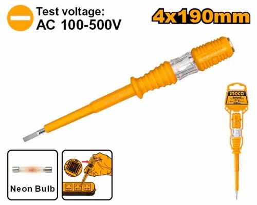 INGCO HSDT1908 Test Pencil- Screwdriver Tester 4x190mm