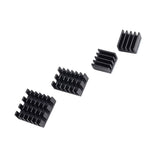 Aluminum Heat Sink Set Black for Official Raspberry Pi 4B 4 in 1