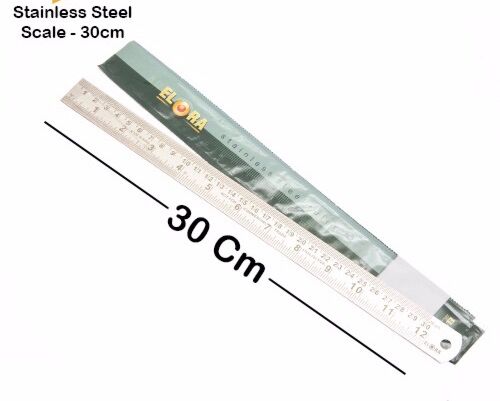 Indian Ruler Scale Elora Stainless Steel Ruler Scale 30CM – Indian Hobby Center