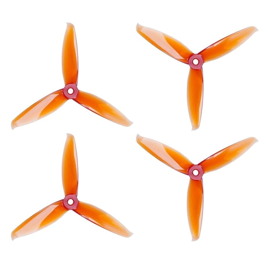 GEMFAN Flash 5152S-3 Tri Blade PC Polycarbonate Propeller, Whiskey (2 Pair- 2 CW+ 2 CCW)