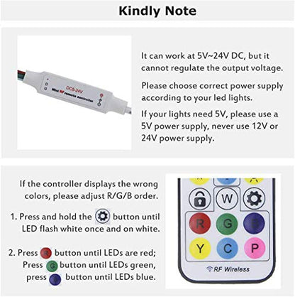 Pixel LED RF Wireless Remote Controller 2048 Pixel  Colour Controller Ws2812b, Ws2811