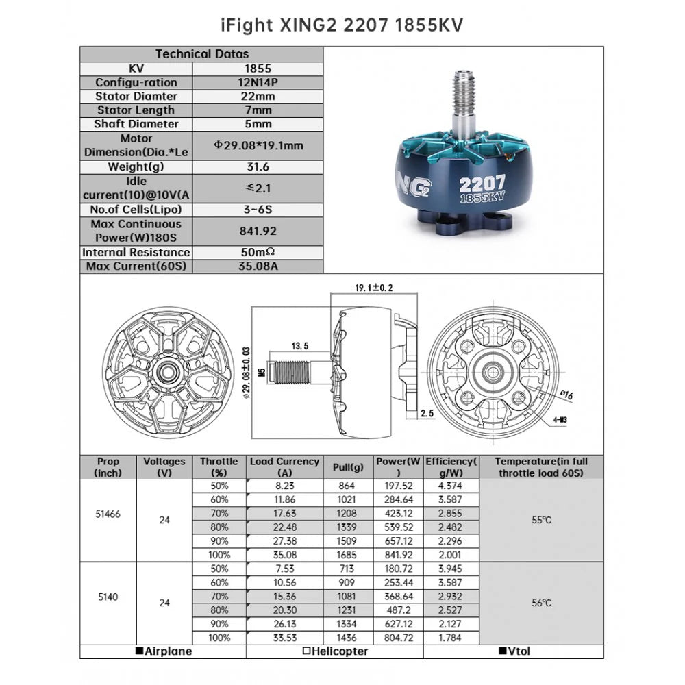 IFlight XING2 2207 1855KV 6s FPV Motor