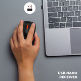ZEBRONICS CURVE Wireless Mouse, High Precision with 800/1200/1600 DPI, 6 Buttons, USB Nano Receiver, Power Saving Mode, Comfortable and Versatile