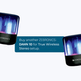 ZEBRONICS Dawn 10 Wireless Portable Bluetooth Speaker with Powerful 8W Output Customized 360° lightshow, 14h* Playback, TWS Function, FM, AUX, USB