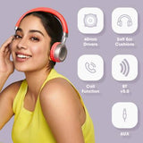 ZEBRONICS Zeb Duke 2 RED Wireless Headphone With Mic 32*H Playback, Call Function. Bluetooth Headset