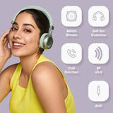 ZEBRONICS Zeb Duke 2 GREEN Wireless Headphone With Mic 32*H Playback, Call Function. Bluetooth Headset