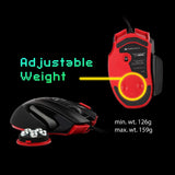 ZEBRONICS Zeb-Groza Premium USB Gaming Mouse with 7 Buttons, 3200 DPI High Resolution Gaming Sensor, Adjustable Weights