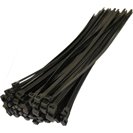 200x2.5mm Cable Tie Zip Tie 200mm Black (Pack of 100 pcs)