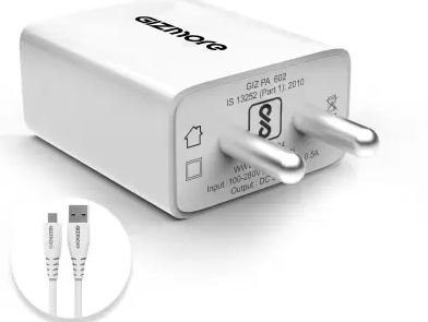 GIZmore PA602 Pro Charger with Detachable Type C Cable  2.4A FAST CHARGING