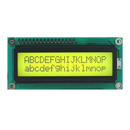 16x2 1602 LCD Display with Yellow Backlight