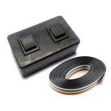 Switch Box with 2 DPDT Switches for Robotics with 3m 10Core Wire