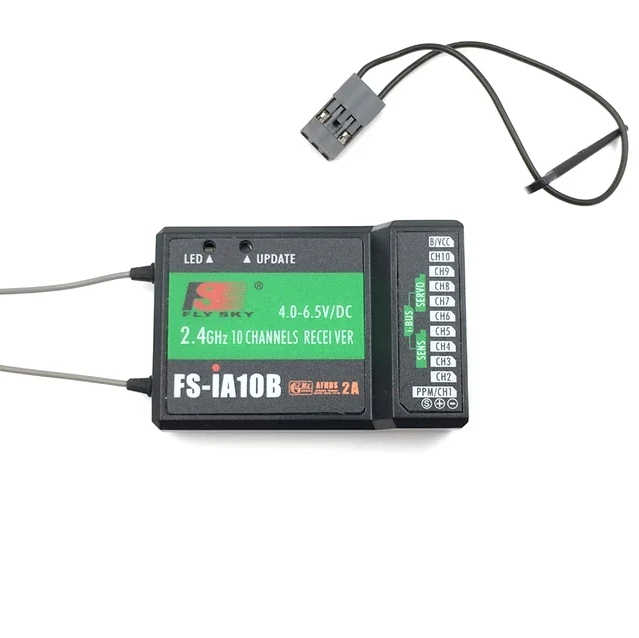 FlySky FS-IA10B Radio Receiver- 2.4GHz 10 Channel PWM AFHDS 2A Receiver 1500m PWM/PPM/i.bus/s.bus
