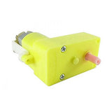 100 RPM Single Shaft L- Shaped BO Motor  ( Yellow )
