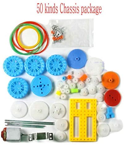 50 Kinds of Chassis Material Package Car Frame Parts DIY Gears Set 77Pcs Gears Bag