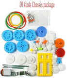 50 Kinds of Chassis Material Package Car Frame Parts DIY Gears Set 77Pcs Gears Bag