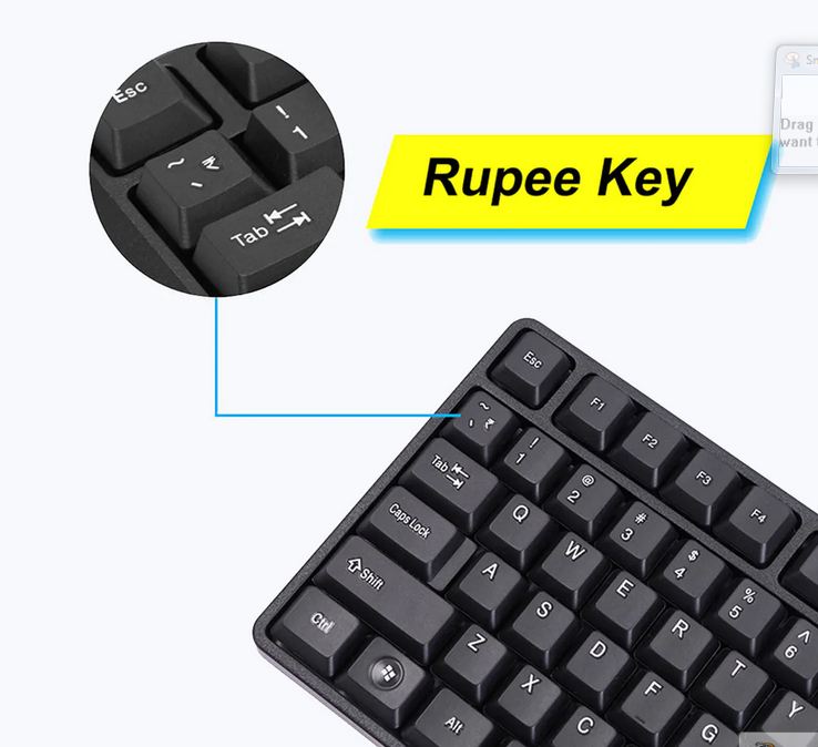 ZEBRONICS K20 Wired USB Keyboard with Rupee Key