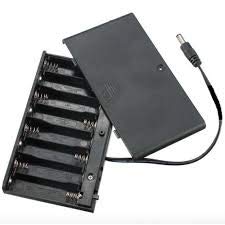 8 x AA 1.5v battery holder with On/Off Switch and DC JACK