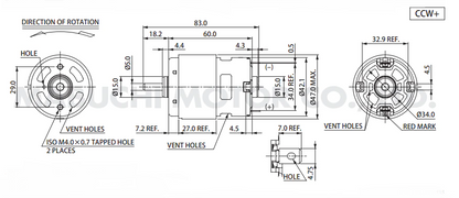 RS-755VC-8514 14.4V 18500rpm high speed 755 DC motor