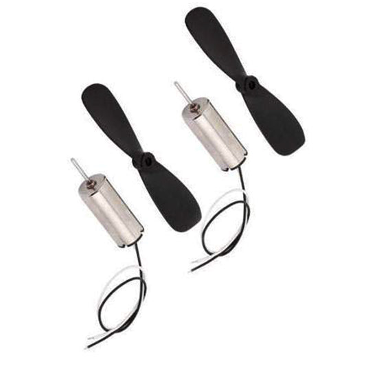 7x16mm 3.7V Micro Coreless Motor with Propeller High-Speed for Mini Drones (Pack of 2 - CW and CCW)