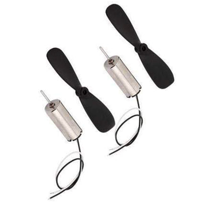 7x16mm 3.7V Micro Coreless Motor with Propeller High-Speed for Mini Drones (Pack of 2 - CW and CCW)
