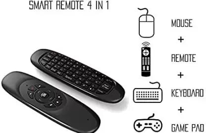 Air Mouse or Remote Control 2.4GHz for Smart TV Box, PC, Laptop, Projector Remote Controller  (Black) Raspberry Pi