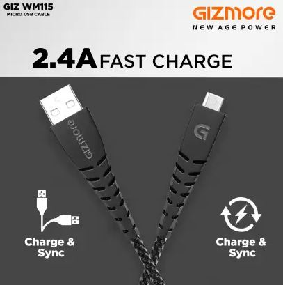 Gizmore Micro USB Cable Nylon Braided 2.4A