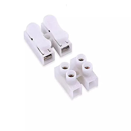 2 Way Push Fit Paddle Connector Terminals | Quick Push Type Lock Electric Wire Connectors for Cable