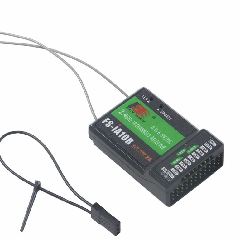 FlySky FS-IA10B Radio Receiver- 2.4GHz 10 Channel PWM AFHDS 2A Receiver 1500m PWM/PPM/i.bus/s.bus