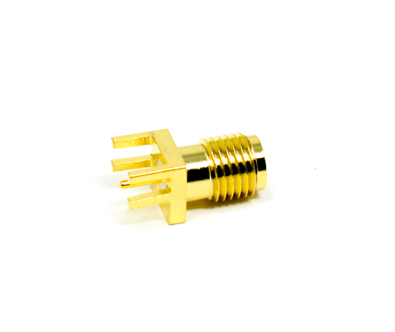 SMA Female Connector Through-Hole Edge PCB Mount