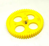 56 Teeth 85mm Plastic Spur Gear 6mm Shaft (Yellow)