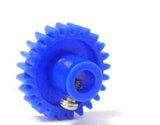 24 Teeth  25mm Plastic Spur Gear 6mm Shaft (Blue)