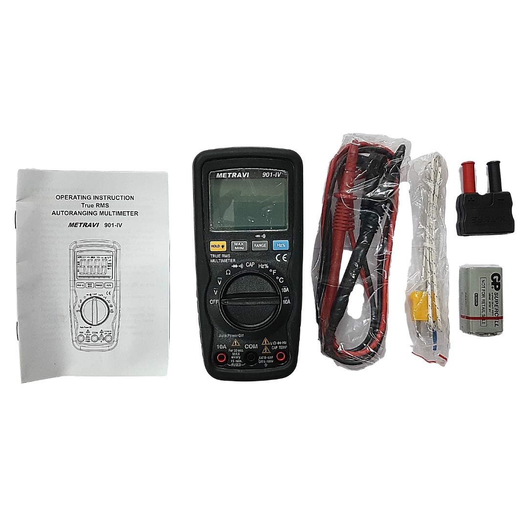 Metravi 901-IV TRMS Compact Digital Multimeter with Analogue Barograph & Double Insulation