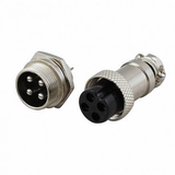 4 Pin Metal Aviation Plug Male and Female Panel Connector GX16