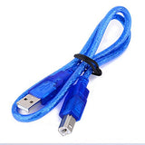 USB A to B Cable for Arduino UNO / MEGA (Blue)