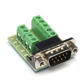 RS232 D-SUB DB9 Male Adapter to Terminal Connector Screw PBT Signal Module