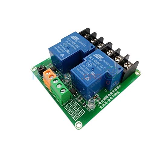 5V 2Ch 30A Relay Module with Optocoupler H/L Level Trigger